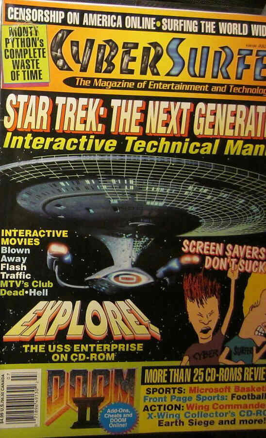 CYBERSURFER magazine side cover Issue 2  July 1995