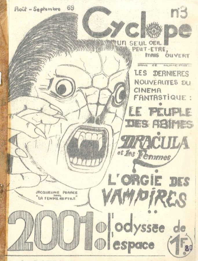 CYCLOPE magazine side cover Issue 3  August/September 1969