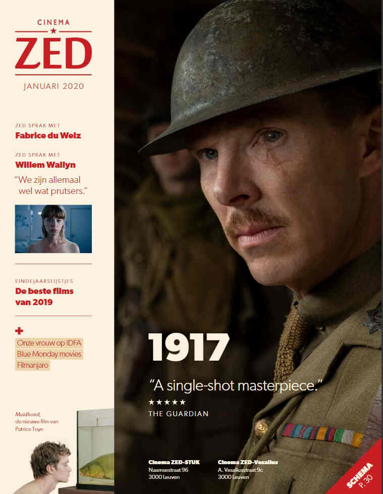 CINEMA ZED magazine side cover  January 2020