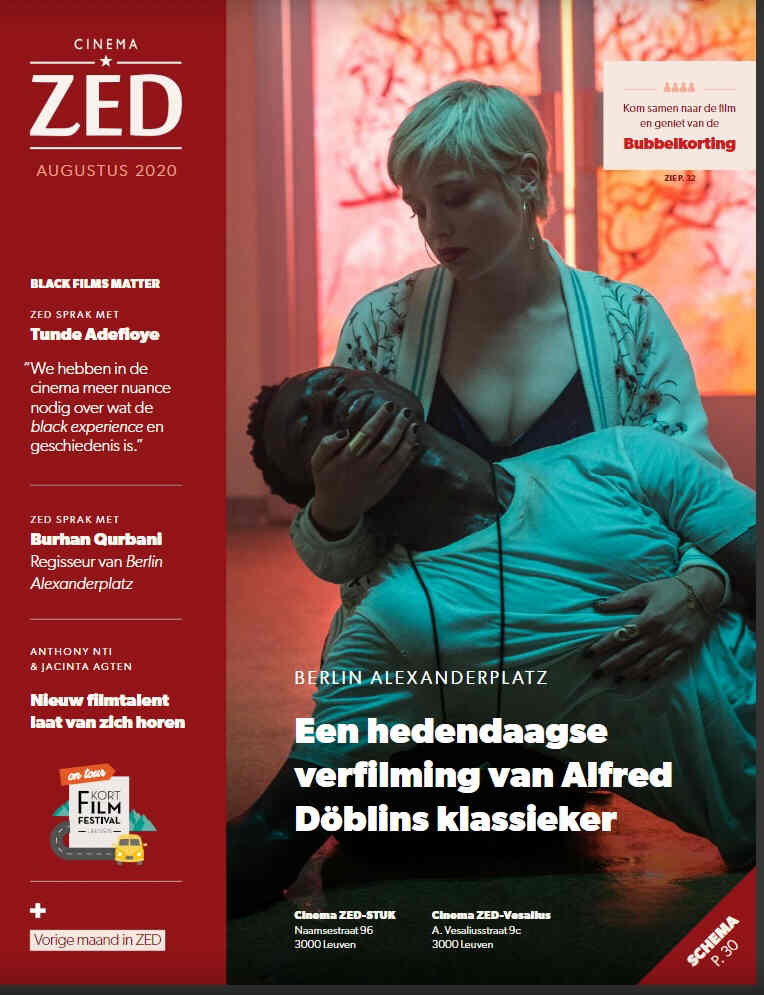 CINEMA ZED magazine side cover  August 2020