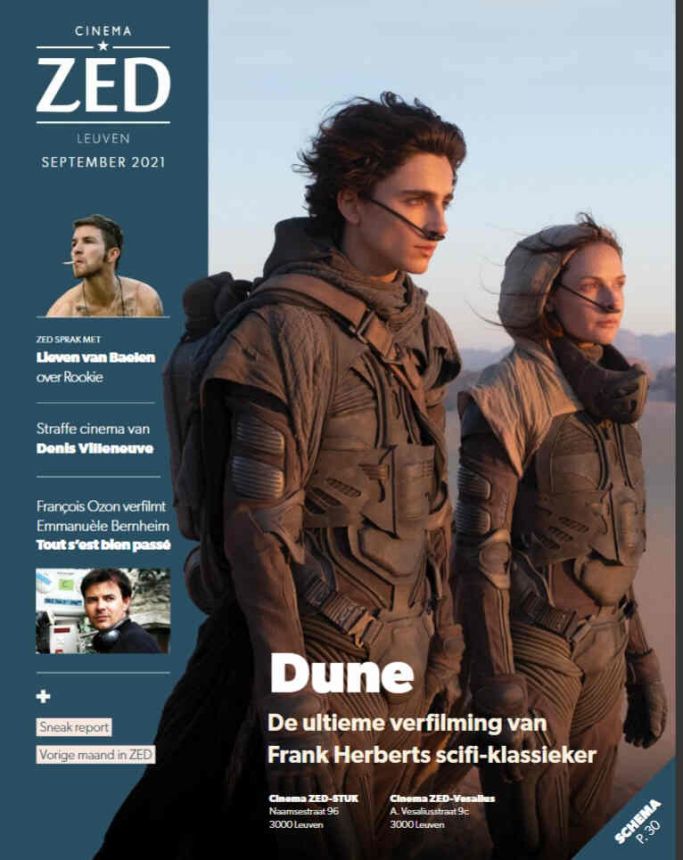 CINEMA ZED magazine side cover  September 2021