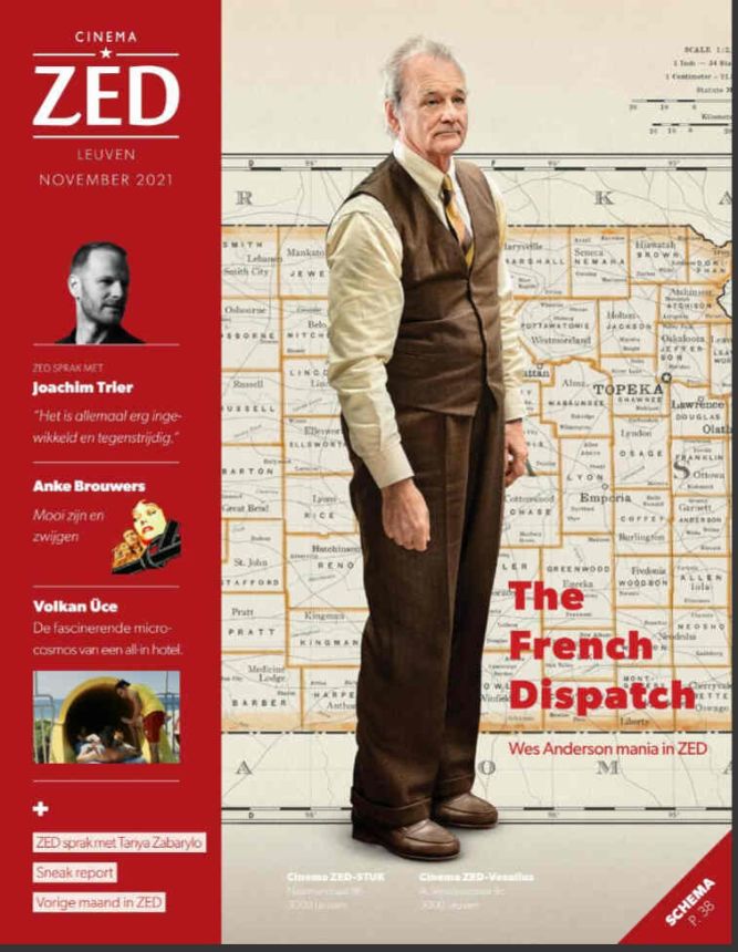 CINEMA ZED magazine side cover  November 2021