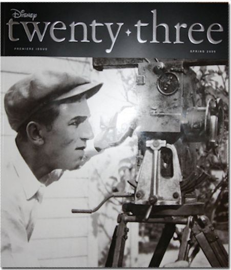 DISNEY TWENTY-THREE magazine side cover Issue 1  2009