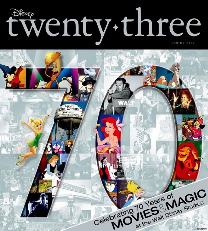 DISNEY TWENTY-THREE magazine side cover Issue 5 Spring 2010