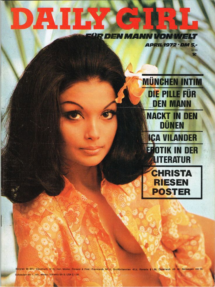 DAILY GIRL (De) magazine side cover April 1972