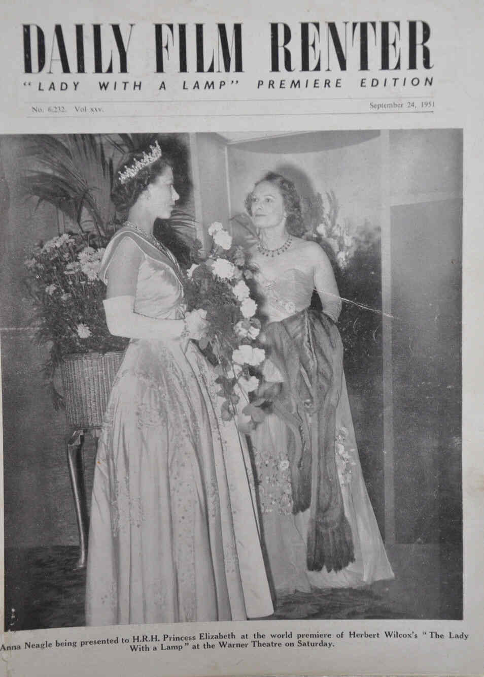 DAILY FILM RENTER magazine side cover 24 September 1951