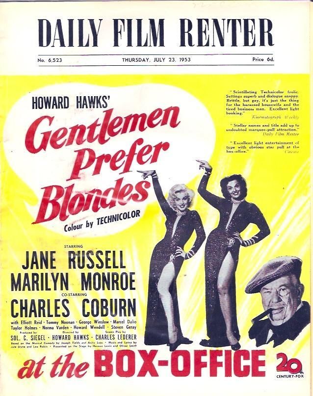 DAILY FILM RENTER magazine side cover 23 July 1953