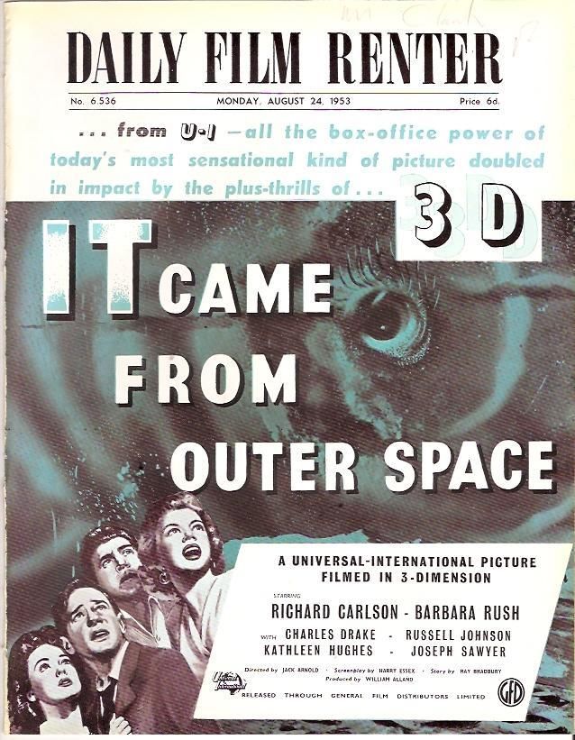 DAILY FILM RENTER magazine side cover 24 August 1953