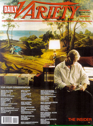 DAILY VARIETY magazine side cover 3 January 2000