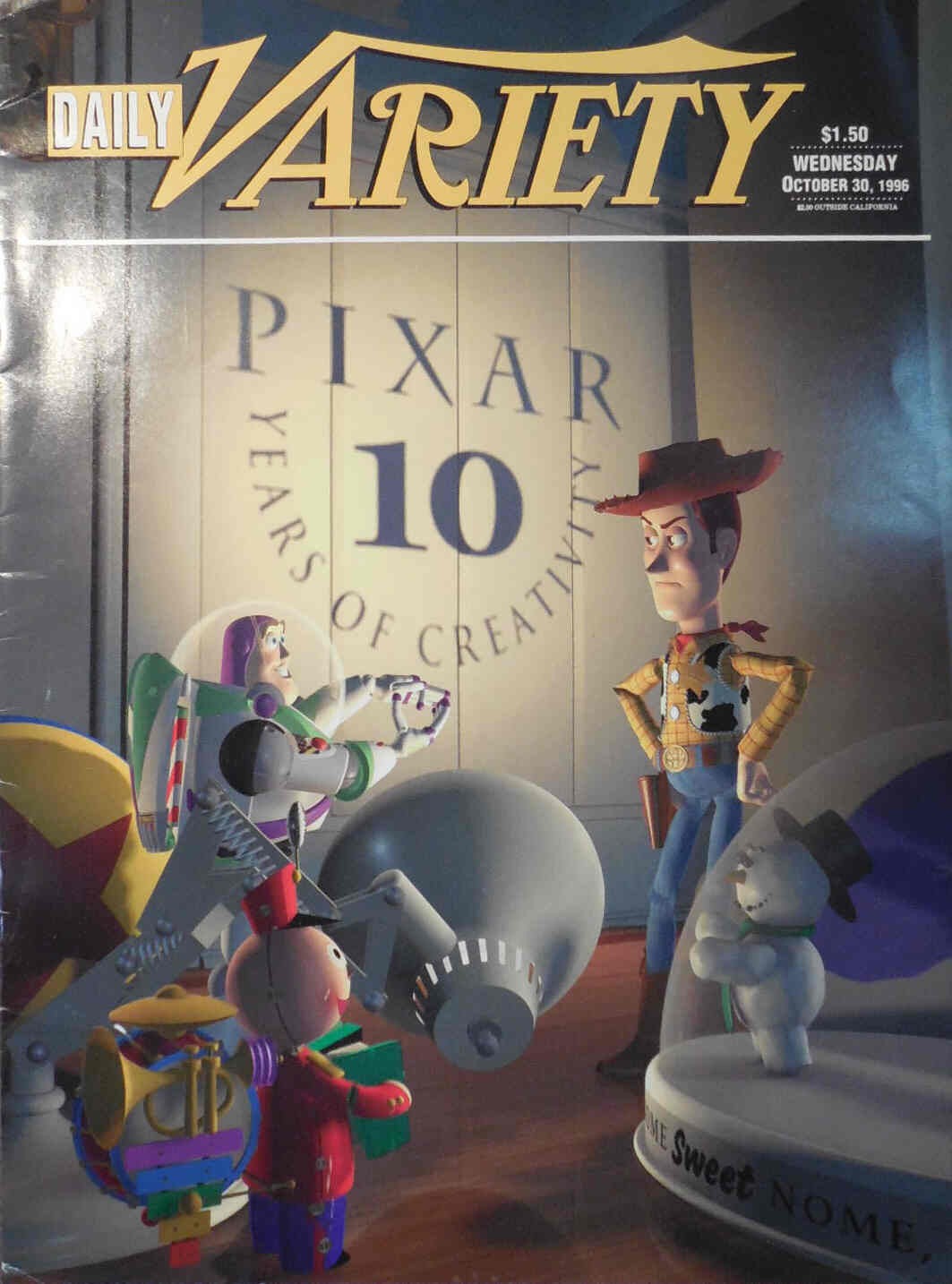 DAILY VARIETY magazine side cover 30 October 1996