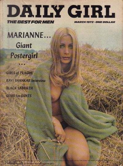 DAILY GIRL magazine side cover March 1972