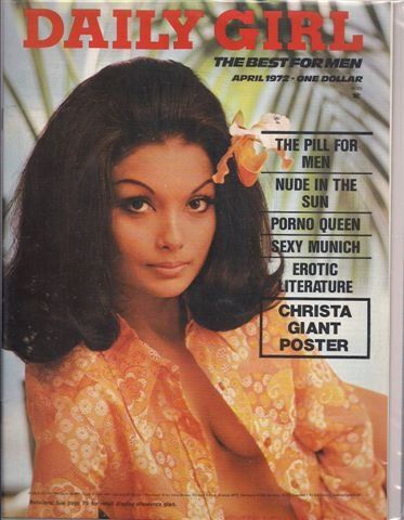DAILY GIRL magazine side cover April 1972