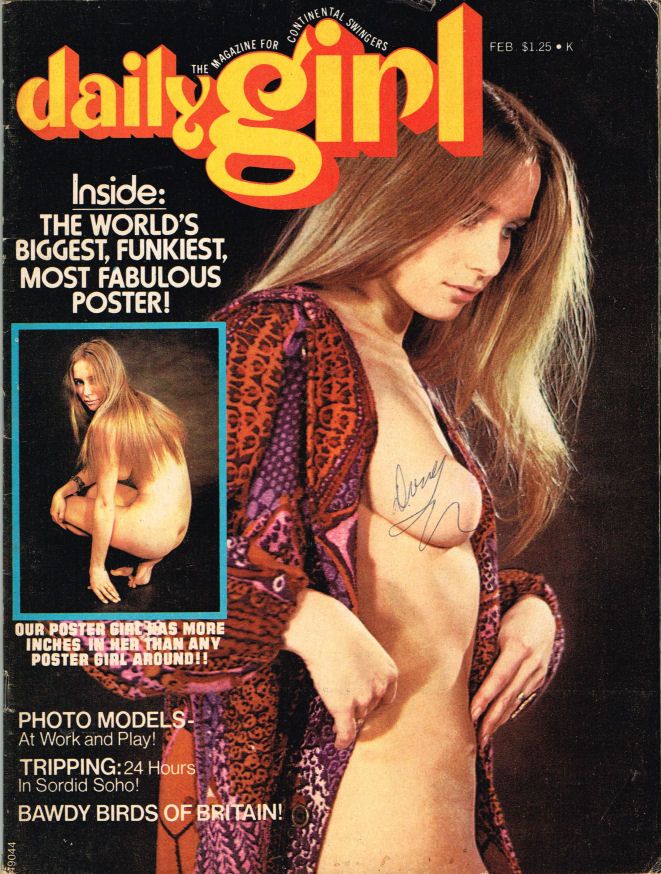 DAILY GIRL magazine side cover February 1973