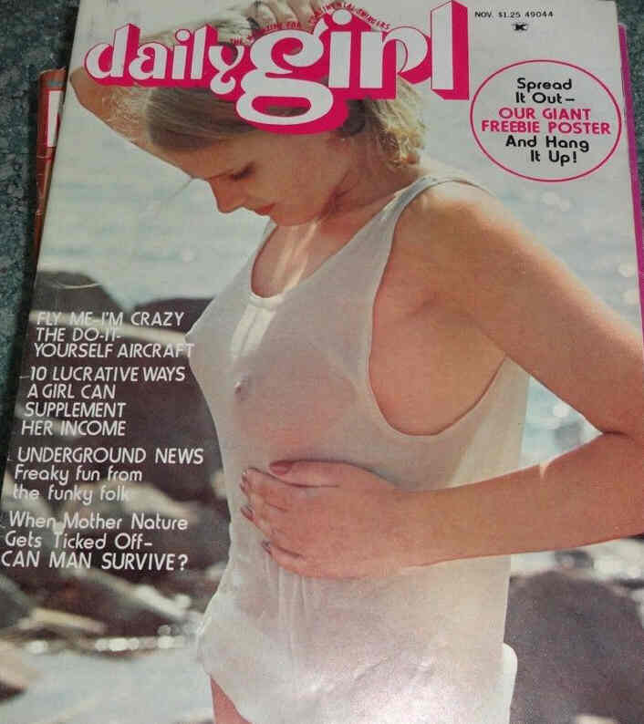 DAILY GIRL magazine side cover November 1973