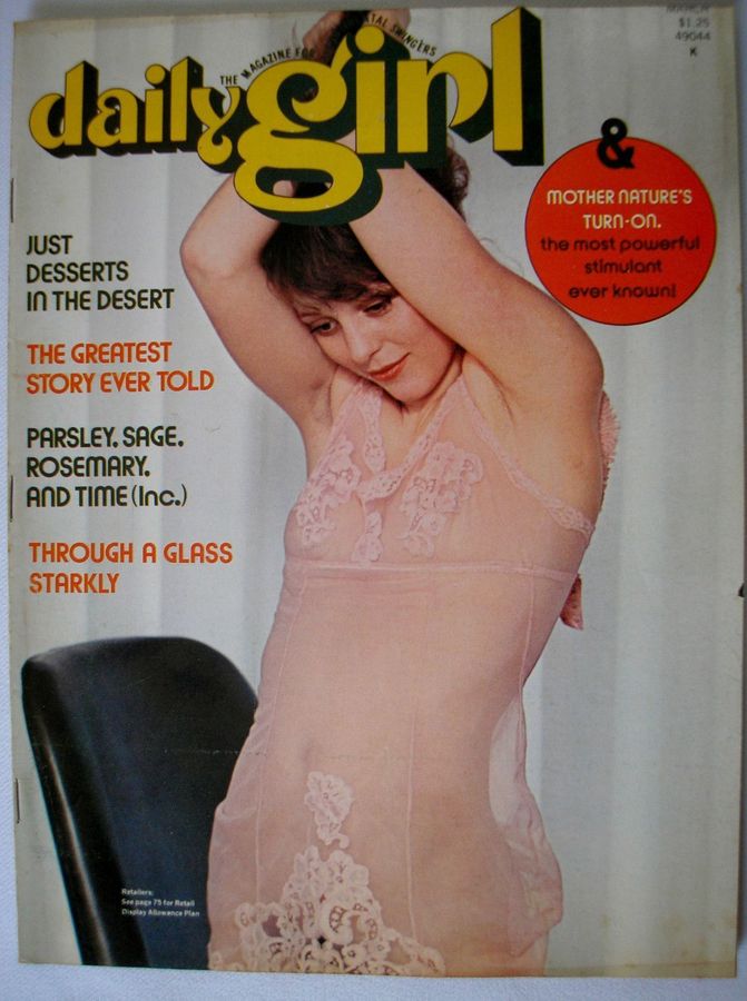 DAILY GIRL magazine side cover March 1974