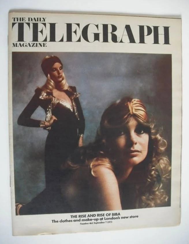DAILY TELEGRAPH MAGAZINE magazine side cover 7 September 1973
