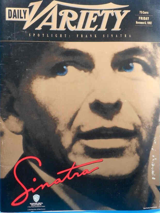 DAILY VARIETY magazine side cover 6 November 1992