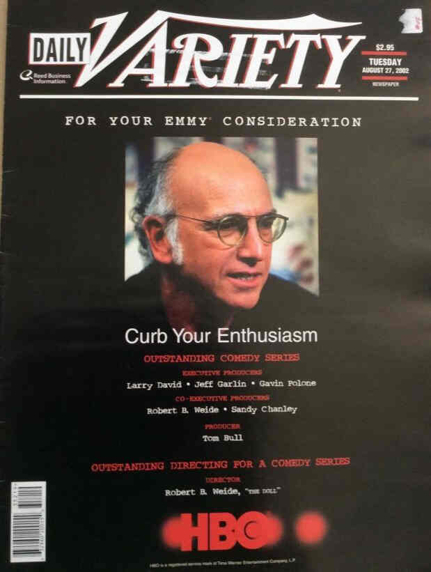 DAILY VARIETY magazine side cover 27 August 2002