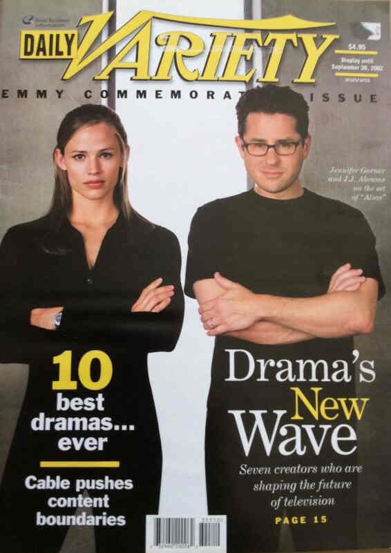 DAILY VARIETY magazine side cover 30 September 2002