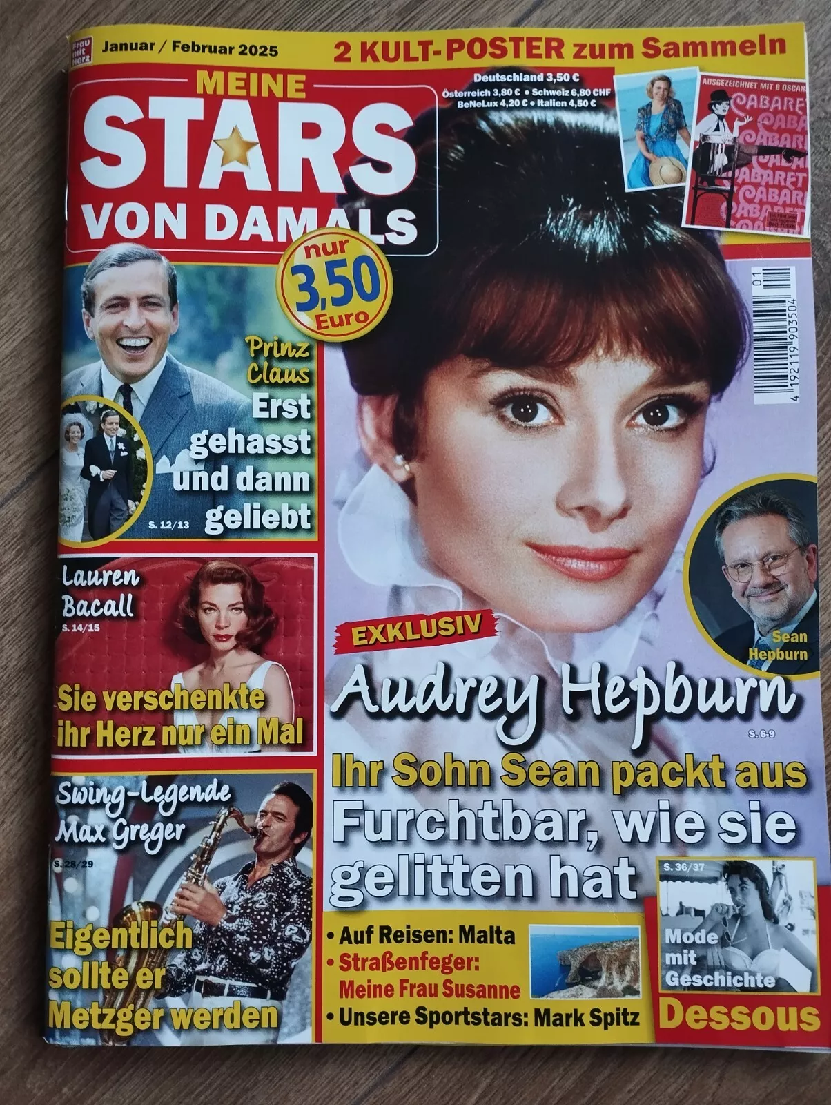 MEINE STARS VON DAMALS magazine side cover  January/February 2025