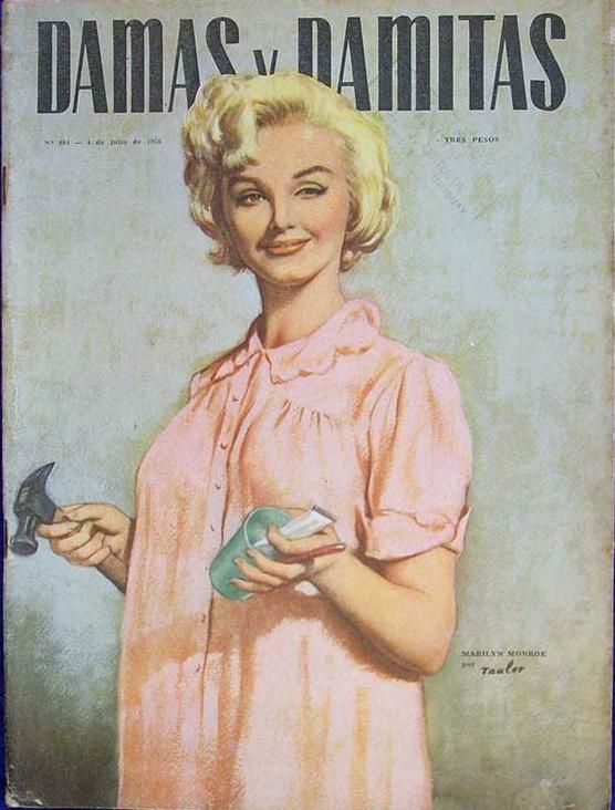 DAMAS Y DAMITAS magazine side cover Issue 884 4 July 1956