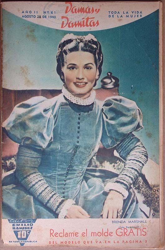DAMAS Y DAMITAS magazine side cover Issue 61 28 August 1940