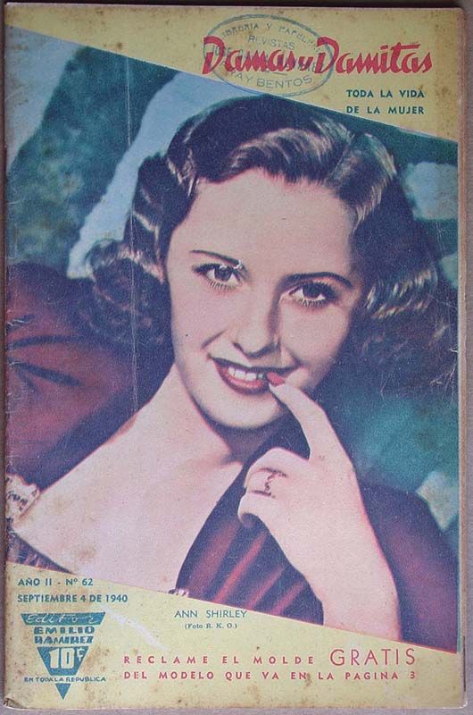 DAMAS Y DAMITAS magazine side cover Issue 62 4 September 1940
