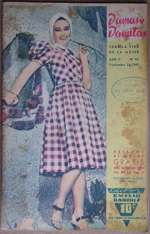 DAMAS Y DAMITAS magazine side cover Issue 63 11 September 1940