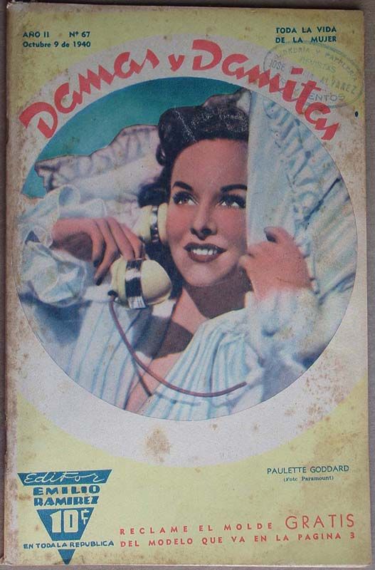 DAMAS Y DAMITAS magazine side cover Issue 67 9 October 1940