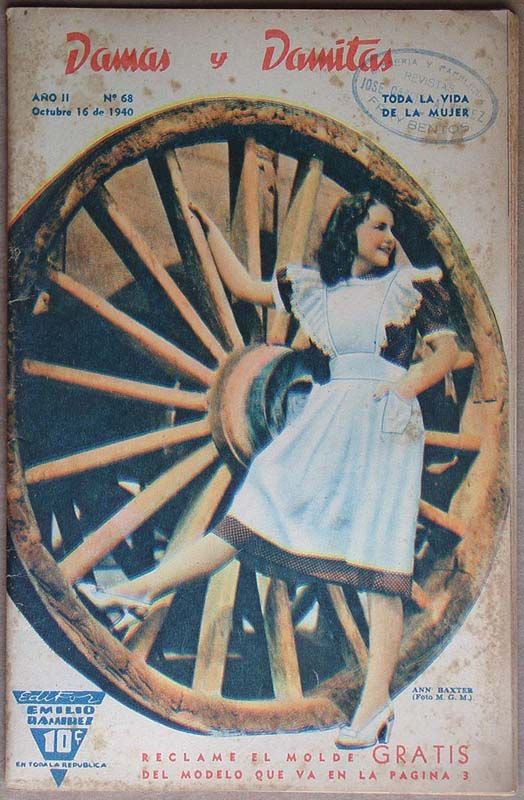 DAMAS Y DAMITAS magazine side cover Issue 68 16 October 1940