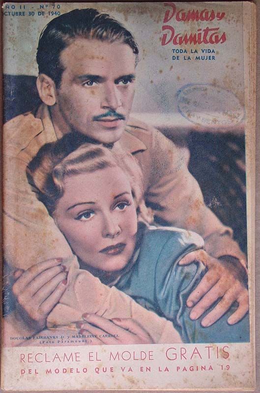 DAMAS Y DAMITAS magazine side cover Issue 70 30 October 1940
