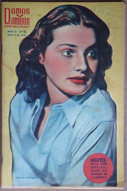 DAMAS Y DAMITAS magazine side cover Issue 92 2 April 1941