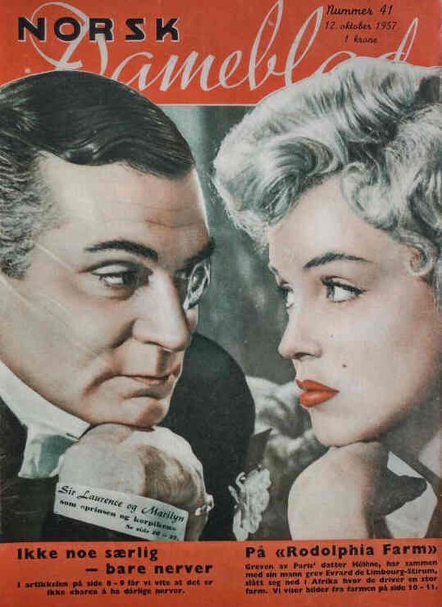 NORSK DAMEBLAD magazine side cover Issue 41 12 October 1957