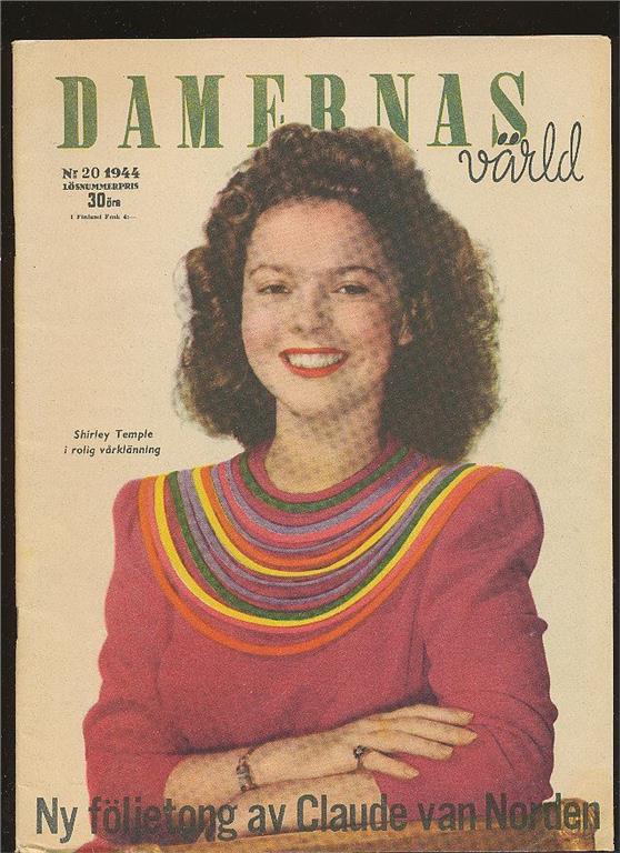DAMERNAS VARLD magazine side cover Issue 20  1944
