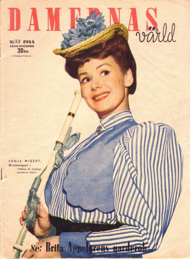 DAMERNAS VARLD magazine side cover Issue 32  1944