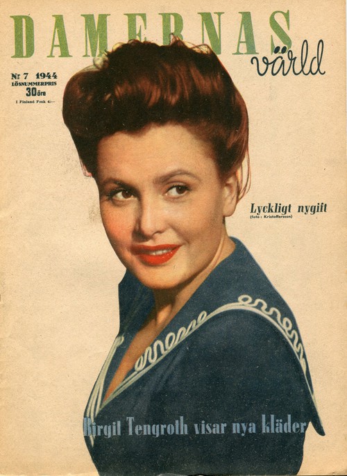 DAMERNAS VARLD magazine side cover Issue 7  1944