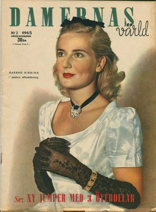 DAMERNAS VARLD magazine side cover Issue 2  1945