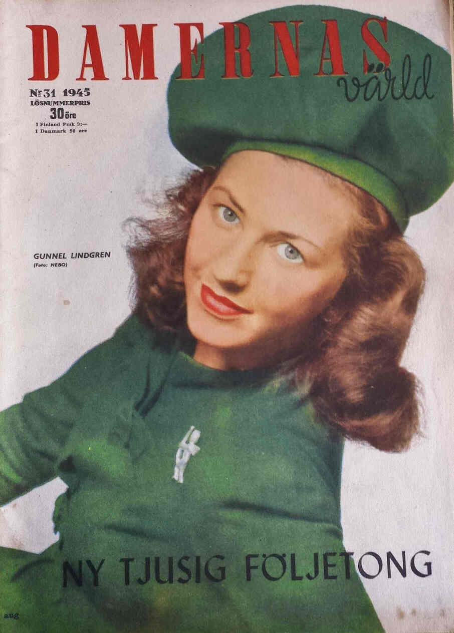 DAMERNAS VARLD magazine side cover Issue 31  1945