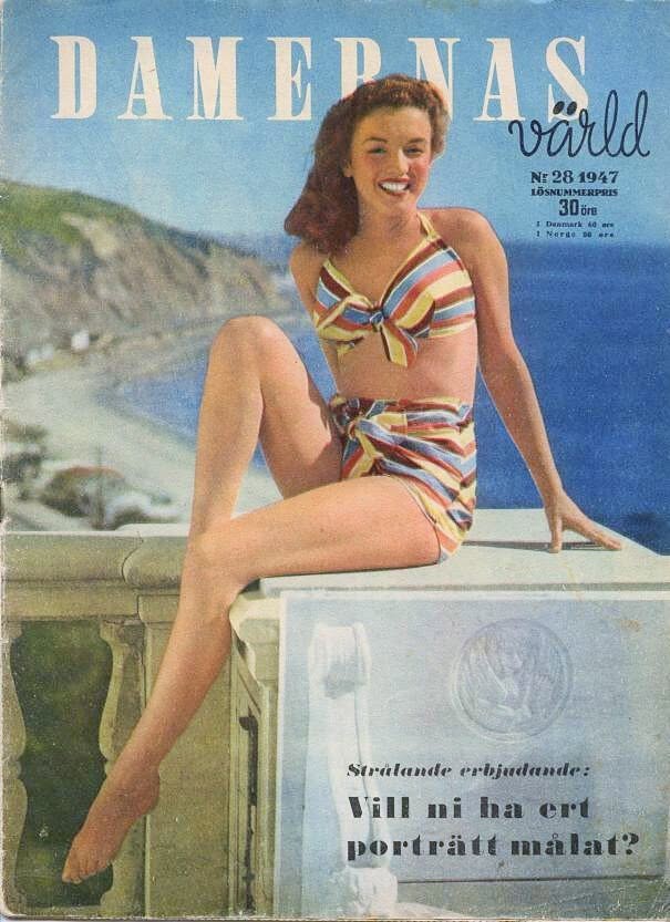 DAMERNAS VARLD magazine side cover Issue 28  1947