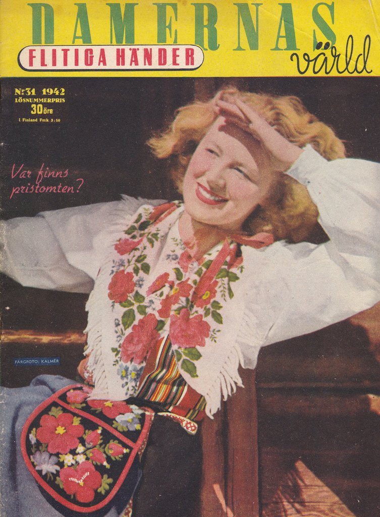 DAMERNAS VARLD magazine side cover Issue 31   1942