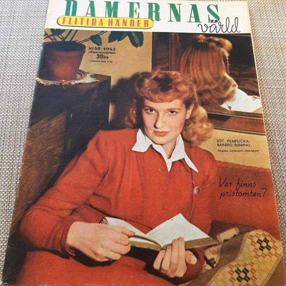 DAMERNAS VARLD magazine side cover Issue 48   1942