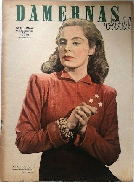 DAMERNAS VARLD magazine side cover Issue 1   1944