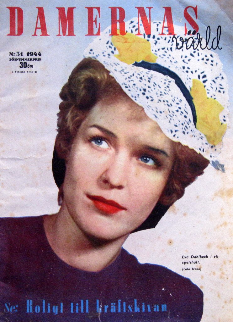 DAMERNAS VARLD magazine side cover Issue 31   1944