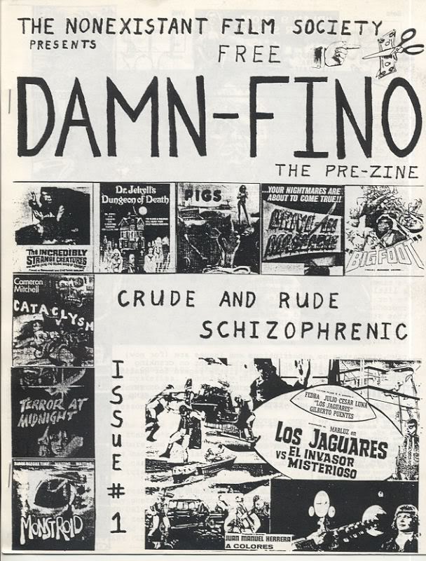 DAMN-FINO magazine side cover Issue 1  1988