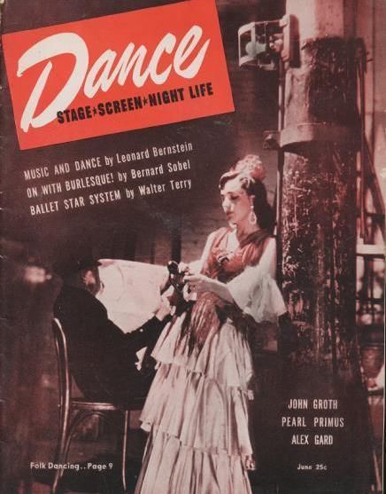 DANCE SCREEN AND STAGE magazine side cover June 1946