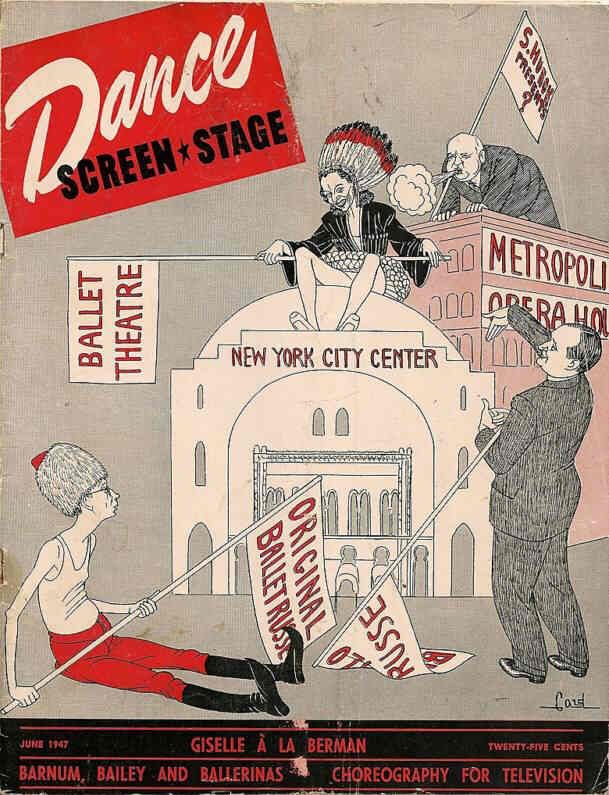 DANCE SCREEN AND STAGE magazine side cover June 1947
