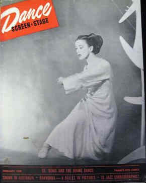 DANCE SCREEN AND STAGE magazine side cover February 1948