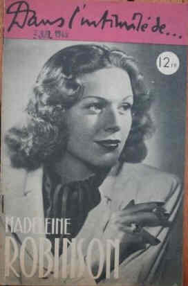 DANS L INTIMITE magazine side cover Issue 9 1 June 1946