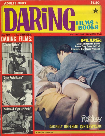 DARING FILMS AND BOOKS magazine side cover Issue 2  Vol 1 # 2 March/April 1966
