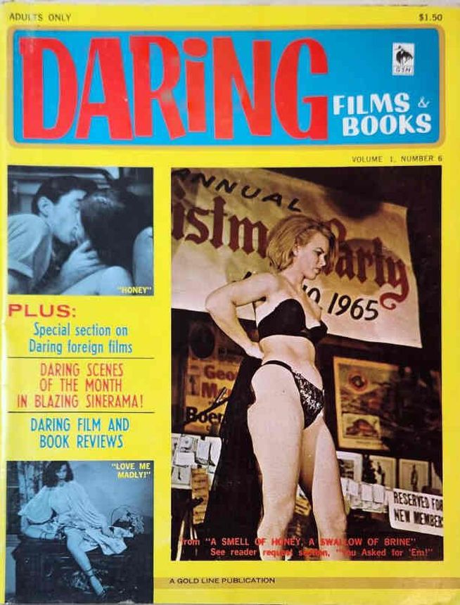 DARING FILMS AND BOOKS magazine side cover Issue 6 November/December 1966